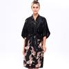 Pijama de verano para mujer, camisón sexy de seda helada, bata de baño de manga corta de talla grande, bata de novia de seda sintética, fabricantes al por mayor