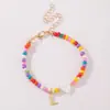 Amazon Transfronterizo Cuentas de Arroz de Colores, Conchas, Corazones de Amor, Pulseras con Letras Inglesas, Joyería de Gama Alta de Nicho al por Mayor