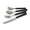 Venta al por mayor de fábrica Vajilla de regalo 4 Piezas Principales Acero Inoxidable Cuchillo Tenedor Cuchara Mango de Plástico Caja de Regalo Set de Cubiertos