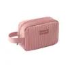 Bolsa de Maquillaje para Viaje Otoño e Invierno Feifan Bolsa de Maquillaje de Gran Capacidad Versión con Etiqueta de Cuero de Terciopelo Holandés Bolsa de Maquillaje de Gran Capacidad