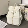 Mochila Ice Mist Azul Claro com Aba e Múltiplos Bolsos para Casais, Estilo Descontraído para Viagens ao Ar Livre e Ciclismo, Disponível em Tamanhos Pequeno e Grande