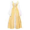 Disfraces Europeos y Americanos Transfronterizos de Halloween para Mujer, Vestido Retro de Dos Piezas de Palacio, Disfraces de Escenario de Drama Medieval