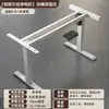 Estrutura de mesa ajustável em tubo redondo, ergonômica, motor duplo, suporte de mesa de escritório elétrico silencioso, suporte para ficar em pé em casa, personalizável