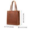 Bolso de Mano para Mujer Transfronterizo Cuero Vacuno Capa Superior Bolso Grande Cuero Genuino Bolso Tote Tipo Cubo Vintage Cuero Crazy Horse
