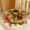 Caja Misteriosa Decoración Bosque Micro Paisaje Musgo Corteza Material DIY Casa de Muñecas Escena Accesorios Hechos a Mano Material