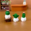 Paisaje en miniatura, planta en maceta de cactus suculenta artificial creativa, accesorios de decoración DIY, mini adornos de escritorio y para coche
