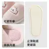Chinelos de Pelúcia de Algodão Bordados em Desenho Animado para Mulheres, Inverno Interno Casa Quente Antiderrapante Fofos Chinelos de Casa para Mulheres