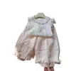 Conjunto Nuevo de Verano 2026 para Niñas con Chaleco y Camiseta sin Mangas, Conjunto de Ropa de Manga Corta para Niñas, Conjunto Casual de Dos Piezas con Pantalones y Camiseta a Prueba de Mosquitos para Bebés