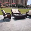 Sofá Nórdico para Exteriores, Muebles de Jardín para Patio, Juego de Sofás de Ratán, Sofá de Ratán para Villa, Sofá para Exteriores