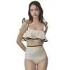 Novo maiô feminino 2024 com corte e cintura alta, cobre a barriga, emagrece, para férias na praia, águas termais, moda praia feminina [peça única dropshipping]