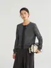 Suéter de Tricô COMOS CMS 2026 Outono Cor Color Block Vintage Gola Redonda para Mulheres, Top Básico Casual Emagrecedor 260275