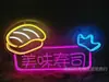Letrero Publicitario de Luz de Neón LED Puesto del Mercado Nocturno Letrero de Luz Barbacoa Olla Caliente Luz Decorativa Pared de Fondo Caracteres Luminosos Otros