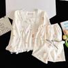 Pijama Infantil Niñas Princesa Feng Yunduo Algodón Manga Larga Cuello Cuadrado 2025 Delgado Casual Lindo Pijama Ropa de Casa
