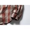 Três Peças Moda Americana Marca Plaid Acolchoado Camisa Masculina Manga Longa Senso de Design Camisa Xadrez SC1139