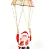 Papai Noel Escalador de Contas Musicais Escada de Paraquedas Decoração de Janela de Natal Pingente Presente