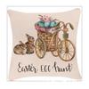 Funda de Almohada de Lino con Estampado de Huevo de Conejo de Pascua Transfronteriza Funda de Almohada Decorativa para Fiesta de Pascua
