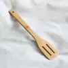 Conjunto de Utensílios de Cozinha Espátula de Bambu Atacado Frigideira Antiaderente Espátula para Cozinhar Espátula de Bambu Utensílios de Cozinha Logo Gravado a Laser