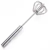 Batedor de Ovos Semi-Automático de Aço Inoxidável Doméstico Ferramenta de Confeitaria para Cozinha Batedor de Ovos Manual Tipo Prensa de Aço Inoxidável
