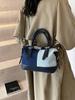 Bolso de Mano Cuadrado Pequeño de Mezclilla Patchwork Estilo Coreano para Mujer 2026 Nuevo Versátil Bolso de Hombro Cruzado de Gran Capacidad