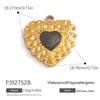 Joyería Europea y Americana de Acero Inoxidable Hecha a Mano DIY Accesorios para Bolsos de Corazón Lujo Accesible Gama Alta Colgante Conservador de Color Dorado de 18 Quilates con Goteo de Aceite