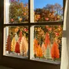 BRUP estilo pastoral escenario de otoño árbol pegatinas de ventana atmósfera de otoño pegatinas electrostáticas para ventana de vidrio HS-JD5576E