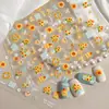 Redanco5D Repujado Popular Pegatinas de Uñas de Dibujos Animados Flor de Girasol Linda Pegatinas de Uñas 3D Dr1888