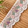 6,5cm Organza Colorida Seda Poliéster Renda DIY Artesanal Estilo Étnico Roupa Cortina Decoração Bordar Flores