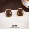 Pendientes de Tachuela Geométricos Trapezoidales Estilo Retro de Hong Kong Aguja Plateada Elegantes Simples Versátiles para el Trabajo Pendiente de Moda con Personalidad de Nicho