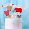 Decoración de pastel de puntos, globo de vela, tarjeta de pastel de cumpleaños para niños, juego de complementos para pastel con temática de escena DIY
