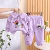 Conjunto Elegante de Sudadera con Solapa para Niñas Nueva Moda Primavera y Otoño 2025 Ropa para Bebés Niñas Conjunto Elegante de Dos Piezas para Niñas