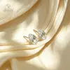 Nuevos Pendientes de Botón de Circonita con Cierres de Plata S925, Deslumbrantes y Elegantes, Pendientes Sencillos y Elegantes de Piedra Única, Venta al por Mayor