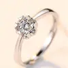 Anillo de Zirconia Imitación Moissanita Ocho Corazones y Ocho Flechas para Mujeres y Hombres Anillo de Boda de Seis Garras Transfronterizo Douyin Kuaishou Celebridad de Internet Transmisión en Vivo Venta al por Mayor