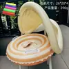 Flotador para niños más vendido transfronterizo con sombrilla, flotador de asiento rayado, asiento inflable para bebés para jugar en el agua con asa
