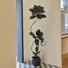 Plantas Verdes Artificiais, Árvore de Borracha Preta de Luxo de Alta Qualidade, Figueira Lira, Árvore Decorativa Artificial de Chão de Alta Qualidade para Sala de Estar Interna