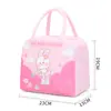 Bolsa de Almuerzo de Dibujos Animados con Patrón Estéreo Lindo para Estudiantes de Primaria, Gran Capacidad, Bolso Portátil para Exteriores para Mantener Fresco, Bolsa Térmica para Lonchera