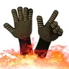 Comércio exterior aramid 500 800 graus forno de churrasco luvas de alta temperatura isolamento térmico anti-queimadura Micro-ondas Luvas de Churrasco pronta entrega