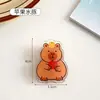 Clip de Pp de Doble Cara de Capibara Dibujo Animado Acrílico de Alto Valor Papelería Clip para Almacenamiento de Papeles de Examen Clip Sellador para Snacks