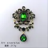 Broche de Liga com Design de Cabeça de Beleza, Strass, Pérolas, Formas de Animais e Plantas, Alfinete para Acessórios de Casaco, Broche Vintage