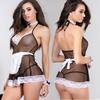 Comercio exterior transfronterizo tentación uniforme de sirvienta perspectiva de malla talla grande lencería sexy Europa y Estados Unidos una generación de cabello