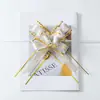 Cinta Floral Pintada a Mano con Patrón de Corteza Bordada en Oro, Mariposa de Gasa Nieve Decoración de Boda para Escaleras de RV Empaque de Regalo de Navidad