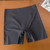 Pantalones de Base Líquida de 3 Longitudes Diferentes, Pantalones de Seguridad de Seda Helada, Calzoncillos Boxer 3 en 1 Control de Abdomen, Cintura Media Realzan Glúteos 3D Melocotón 10A