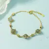 Pulseira de Pedra da Lua Fresca para Estudantes, Estilo Coreano Simples Tipo Gelo de Cristal, Pulseira de Design Único para Melhores Amigas