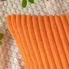 Funda de almohada de pana de rayas finas nueva y de gran venta en Amazon transfronterizo, cojín para coche de color liso, respaldo de cama, sala de estar