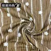 Tecido Listrado Multi-Padrão Bordado Floral Estilo Étnico Transfronteiriço Retrô para Vestidos de Primavera e Verão, Camisas, Acessórios de Cabeça e Decoração de Palco