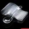 Cucharas Desechables Empaquetadas Individualmente Cucharas de Plástico Engrosado Cucharas para Llevar Comida Rápida Cucharas Comerciales Cucharas de Grado Alimenticio para Postre