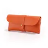 Estojo de Couro com Botão para Óculos Pronto para Fábrica Atacado Bolsa Multicor para Óculos Armazenamento de Óculos de Sol Grande Capacidade Bolsa com Espelho