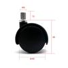 Rueda de doble pieza médica silenciosa de PU de 2 pulgadas y 2,5 pulgadas, rueda universal con freno de 3 pulgadas, equipo de instrumentos de belleza, venta al por mayor