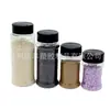 Botella de Plástico Transparente de 100 ml para Empaque de Condimentos, Botella para Polvos Sueltos y Brillantina, Botella de 3 oz con Tapa Abatible de Doble Apertura y Boca Ancha para Dispensar