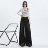 Jeans Retro Estilo Americano Naranja Pierna Ancha Cintura Alta Sueltos Adelgazantes Personalidad Tendencia de Moda Versátil Pantalón Falda de Suelo
