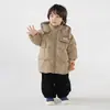 Chaqueta de plumón Haoyubei Personalizada Abrigo de Invierno para Niños Pequeños, Estilo Coreano, Color Sólido, Estilo Minimalista, Ropa de Abrigo para Invierno